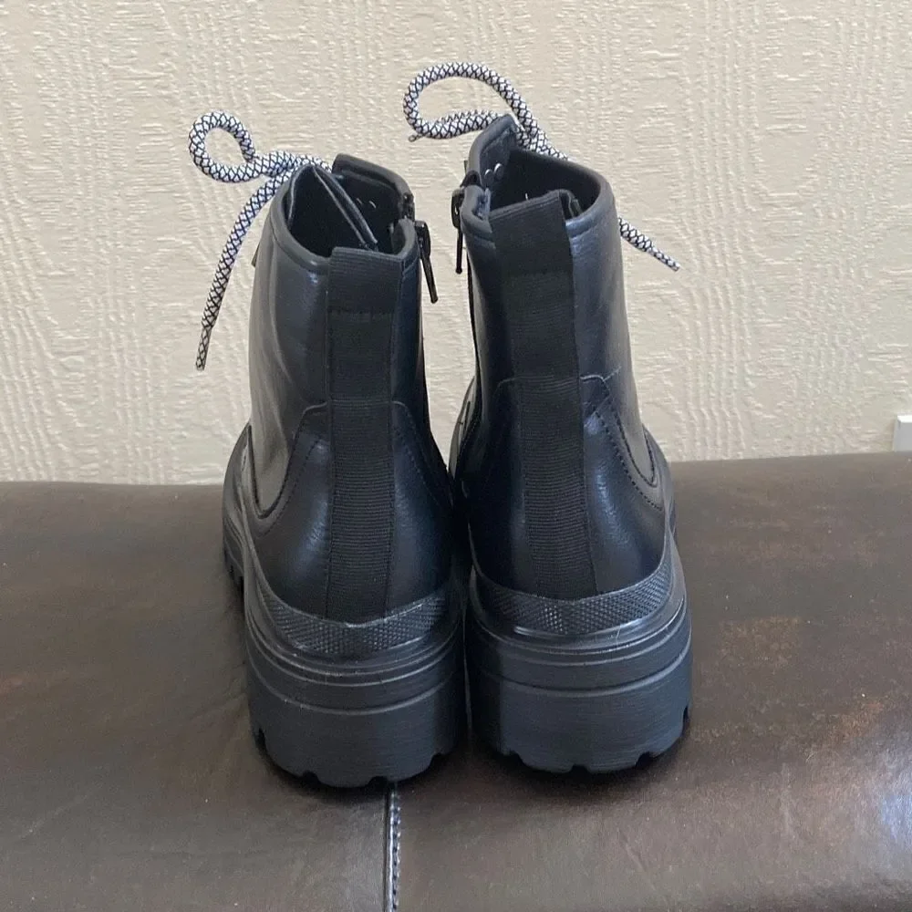 ShuShop Black Ymelda Combat Boots Size 8 NEW